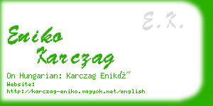 eniko karczag business card